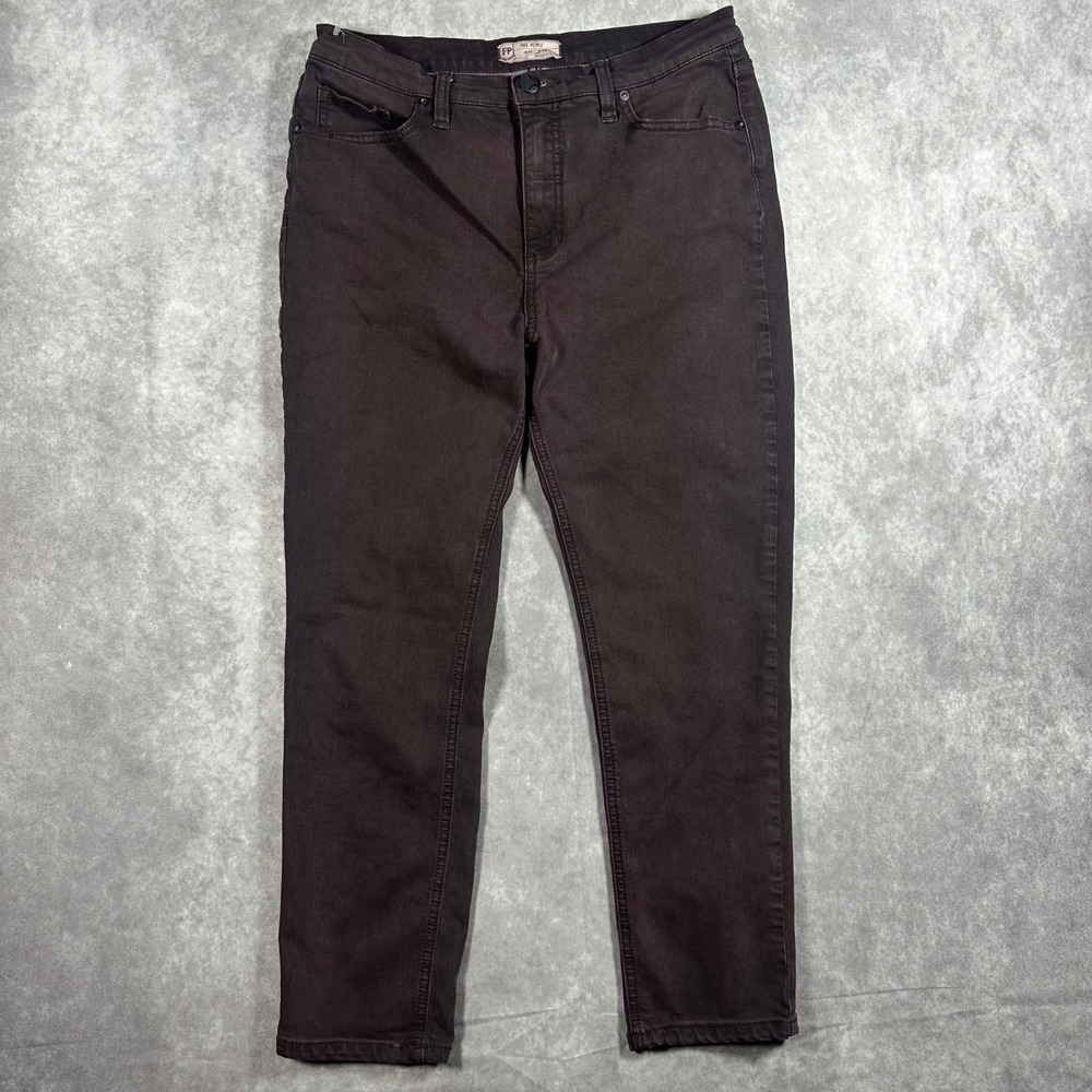 Free People Womens High Rise Skinny Jeans Purple Brown Wash 29 Plum Denim Pant